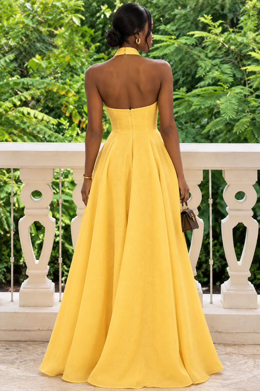 Sunny Vista Halter Gown