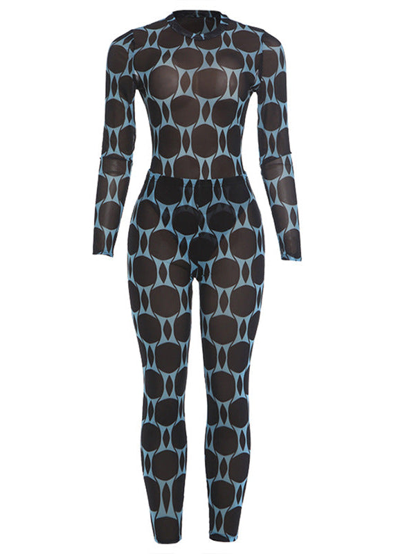 Sexy Sheer Form-fitting Pants Set