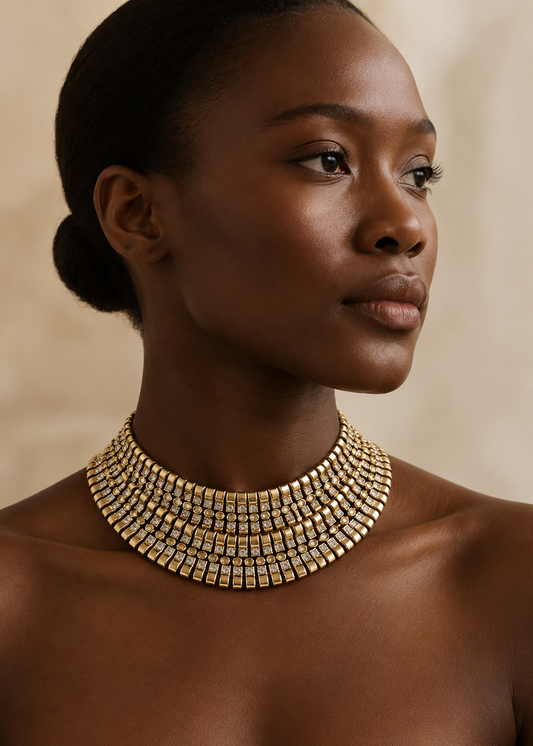 Luxurious Wide-band Necklace