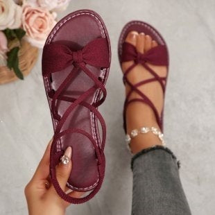 Bow-tie Open-toe Sandals