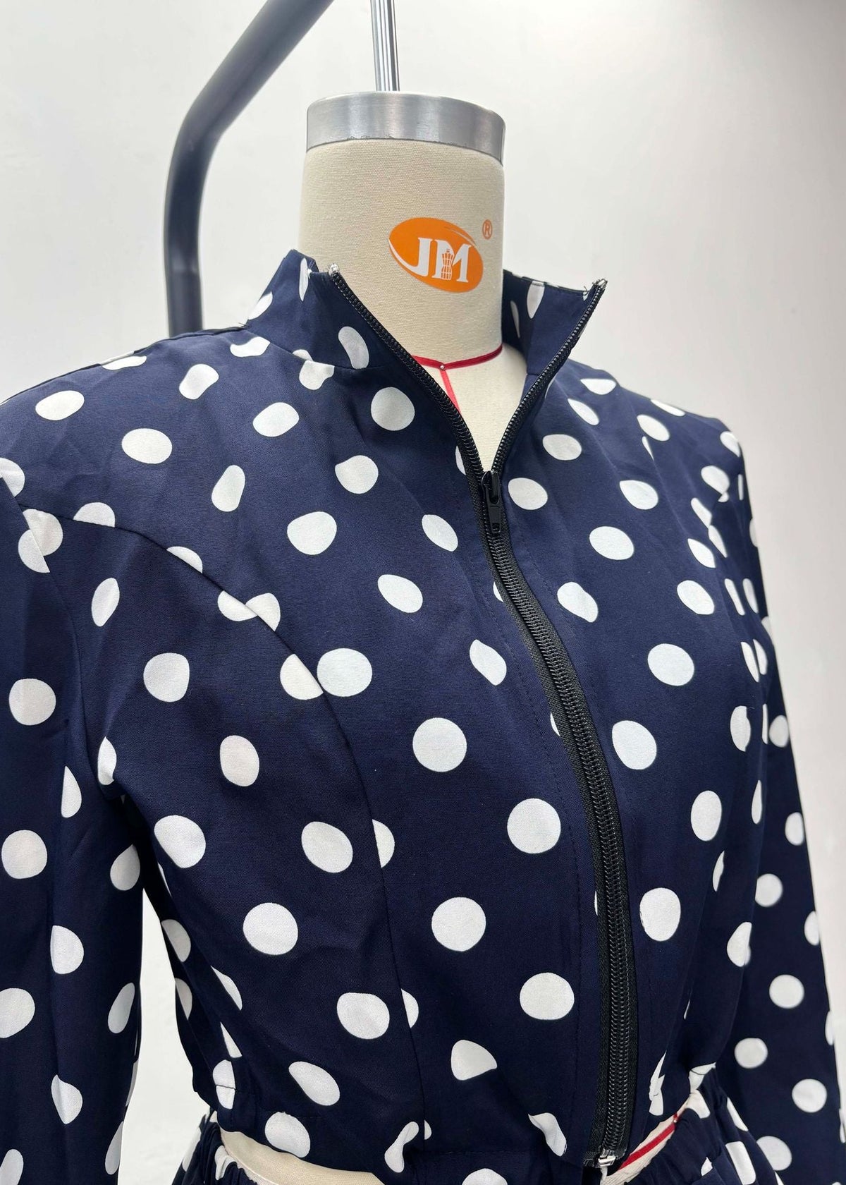 Navy Polka Dot Two-Piece Set