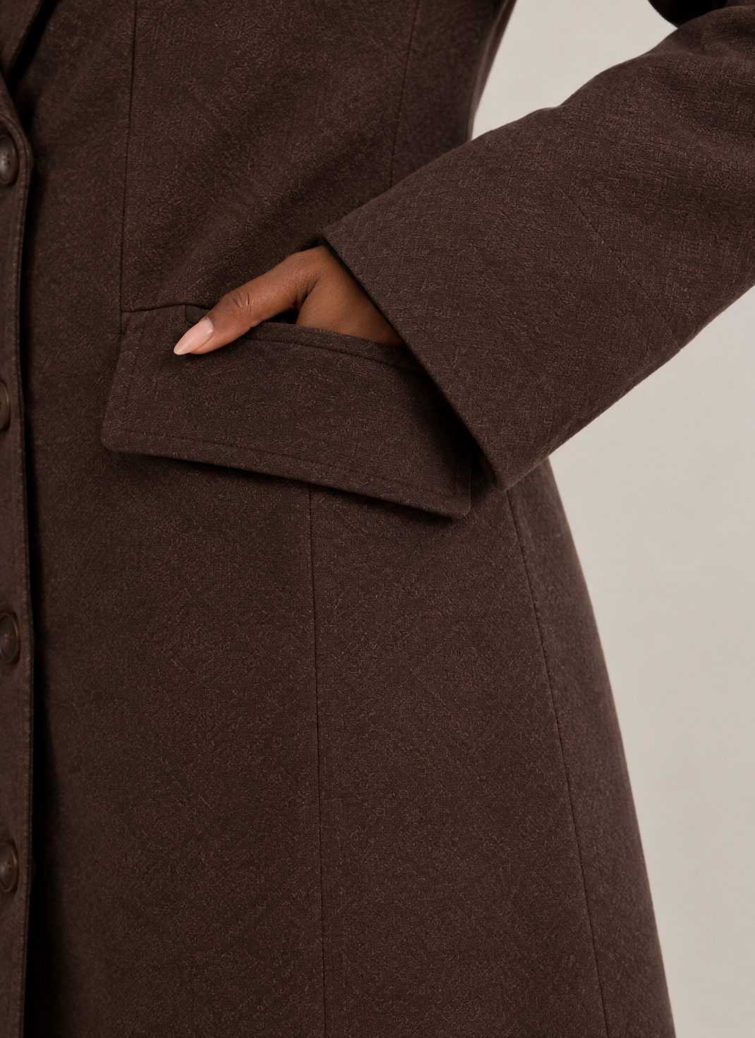 Waist-Cinched Maxi Suit Coat