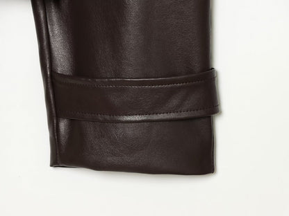 Padded-shoulder Trench-style Jacket