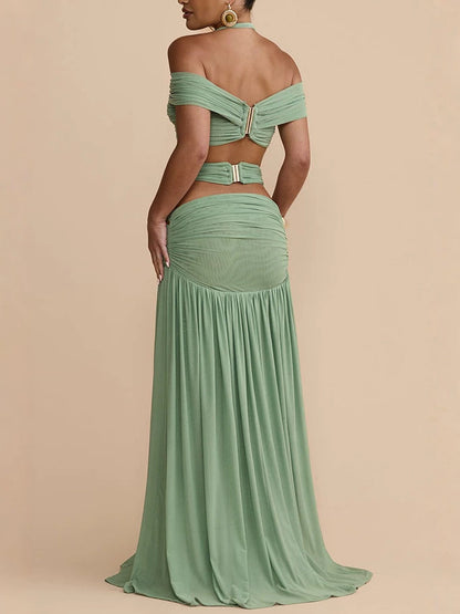 Cutout Halter 2PC Maxi Set