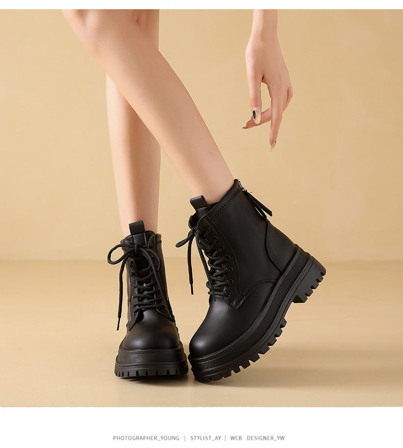 Low-cut Round-toe Ankle Boots