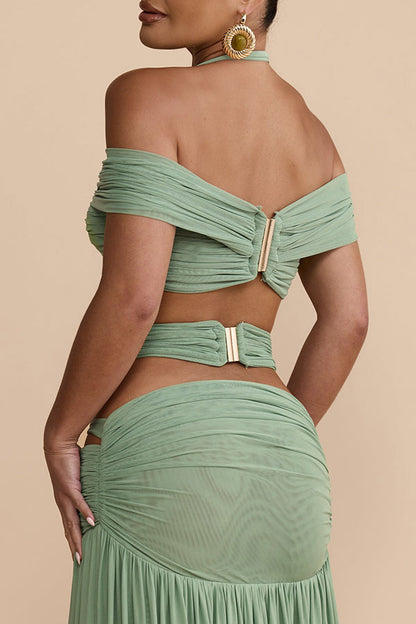 Cutout Halter 2PC Maxi Set