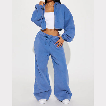 Stylish Long-Sleeve Athleisure Sweatshirt Set
