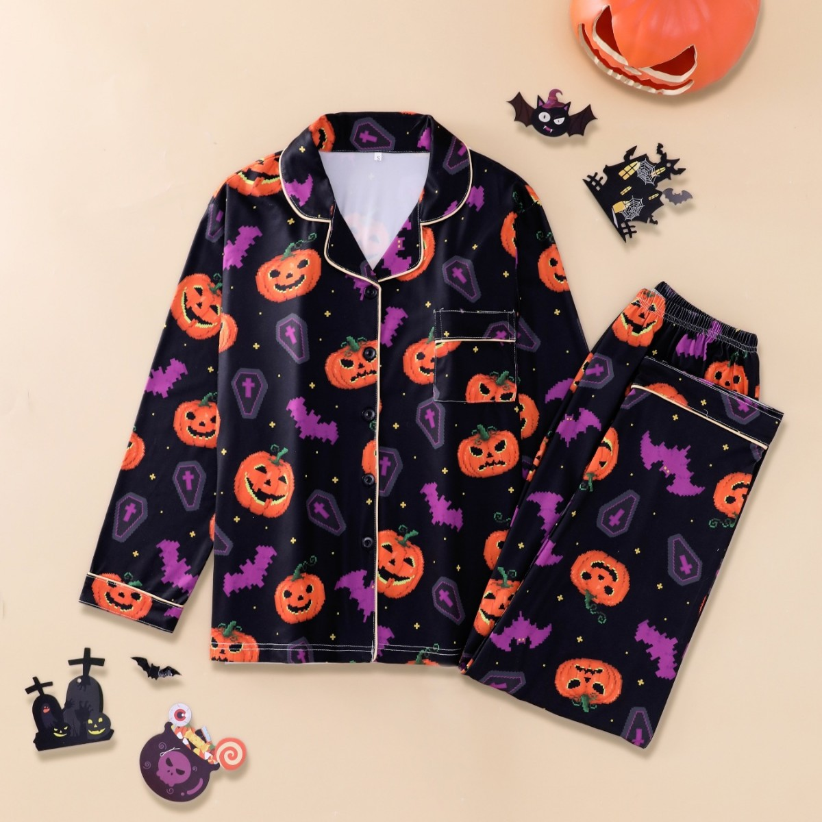 2026 New Halloween Women's Collared Loungewear