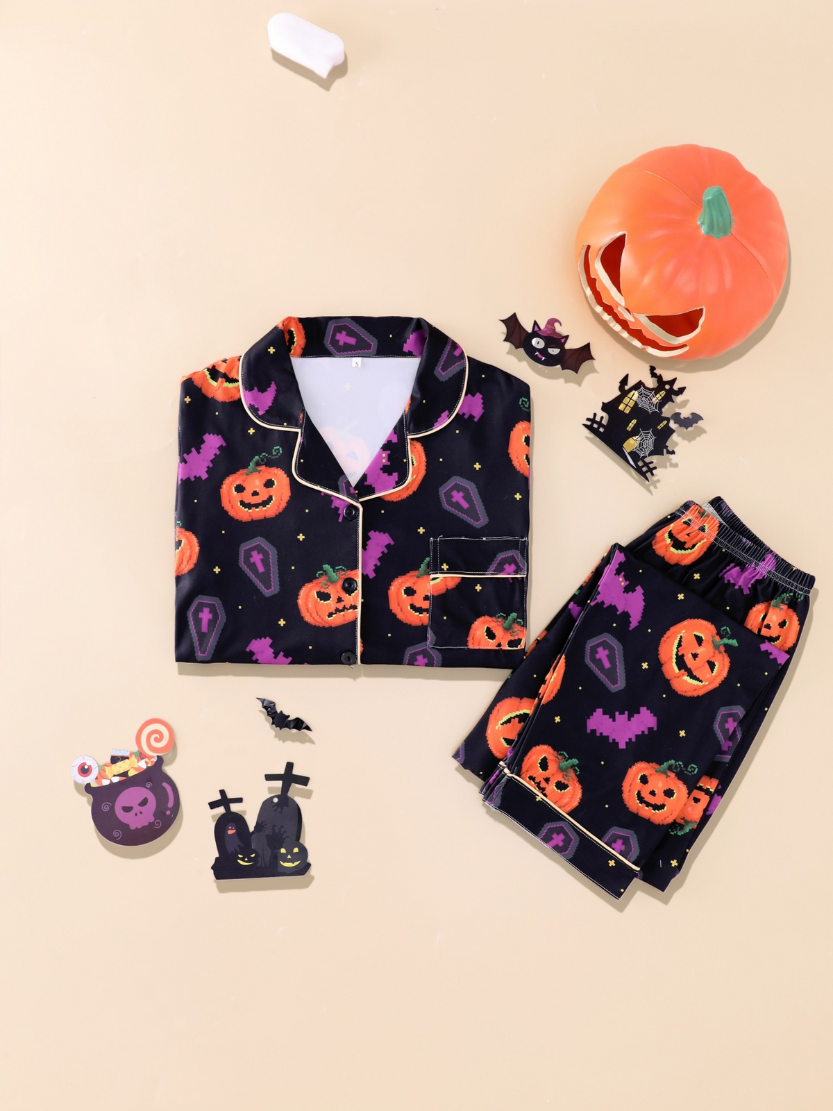 2026 New Halloween Women's Collared Loungewear