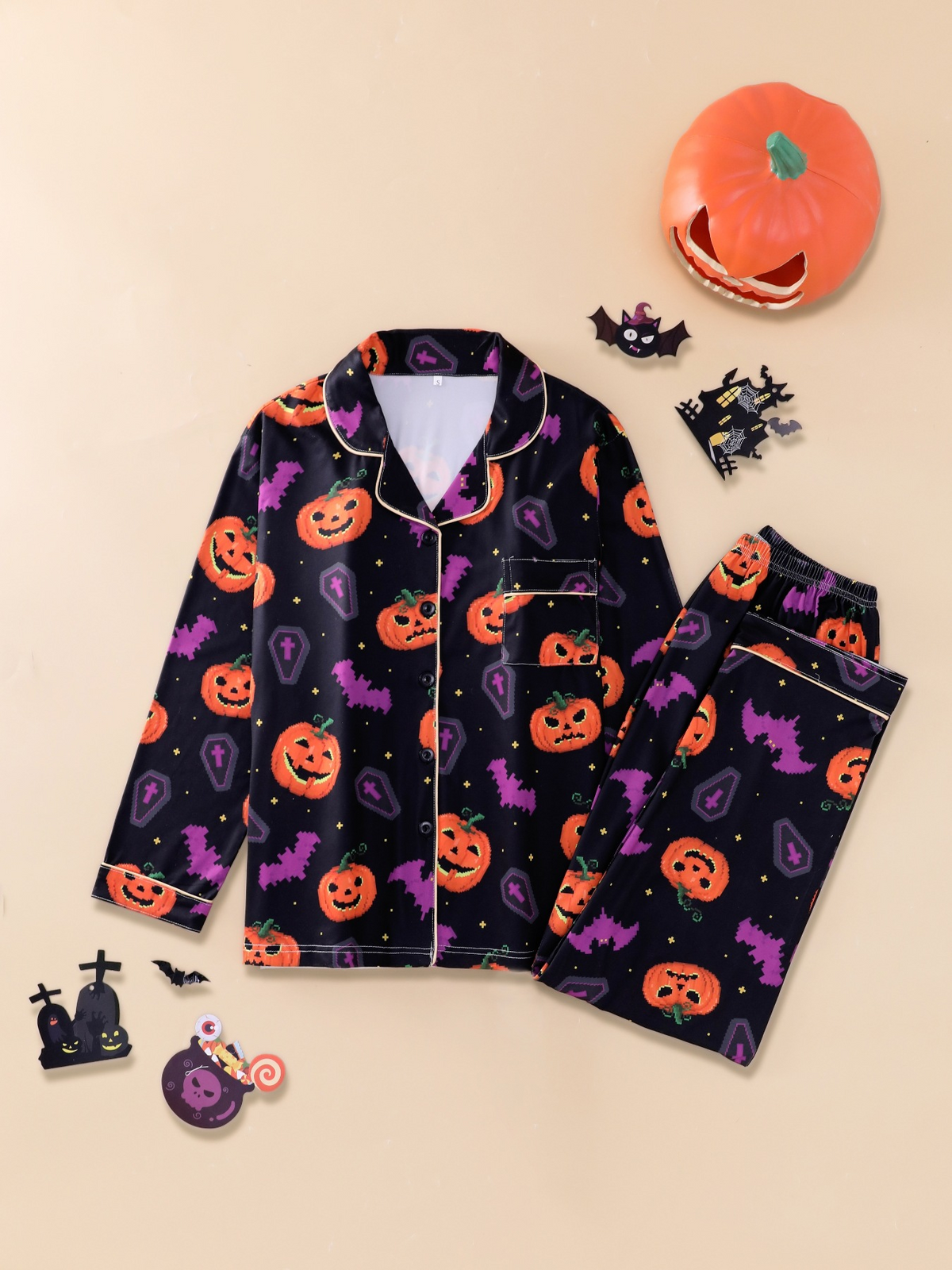 2026 New Halloween Women's Collared Loungewear