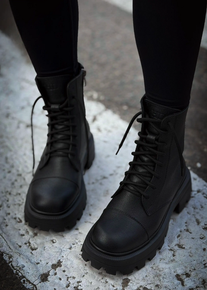 Low-cut Round-toe Ankle Boots
