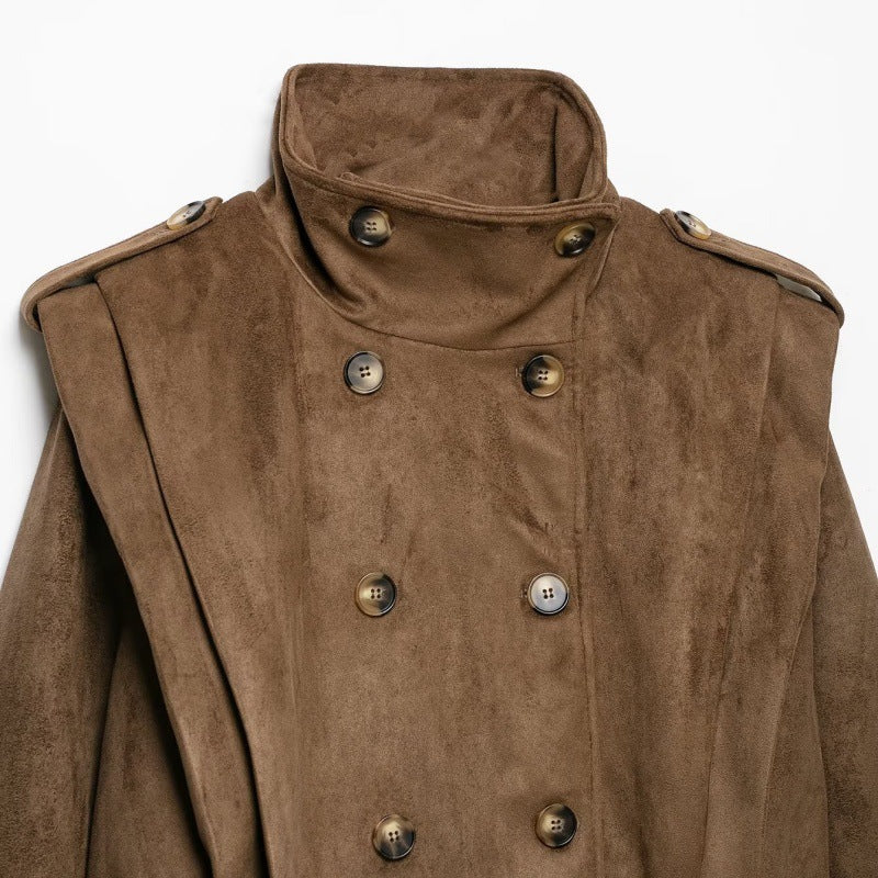 Autumn 2026 New Fashion Suede Cropped Jacket