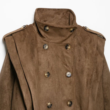 Autumn 2026 New Fashion Suede Cropped Jacket