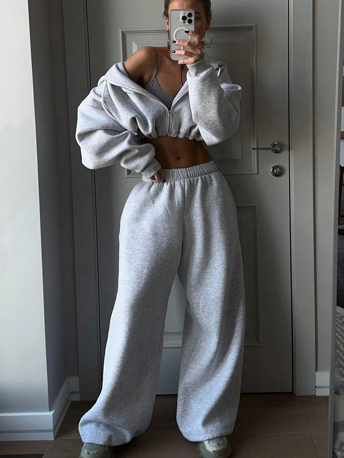 Zip-up Casual Set
