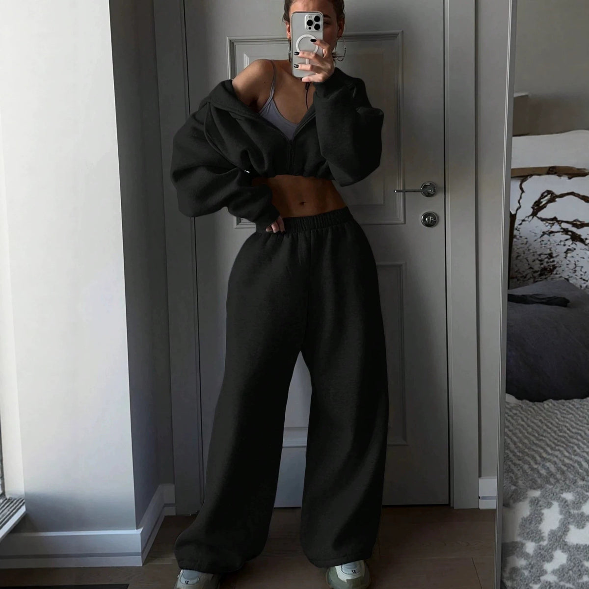 Zip-up Casual Set