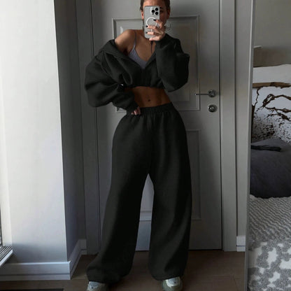 Zip-up Casual Set