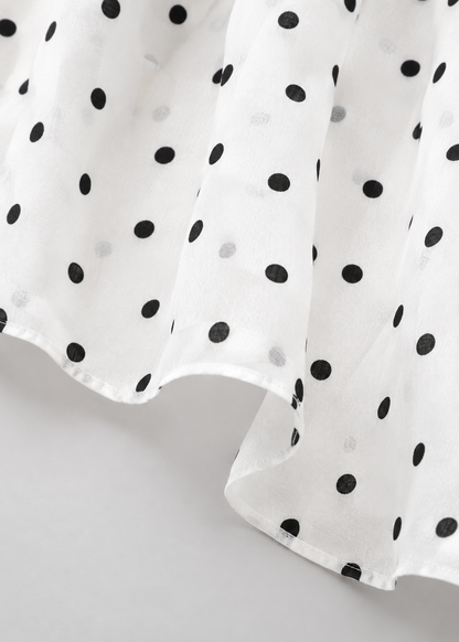 Long-sleeved Polka Dot Maxi Dress Two-piece Set