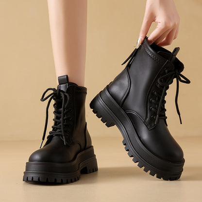 Low-cut Round-toe Ankle Boots