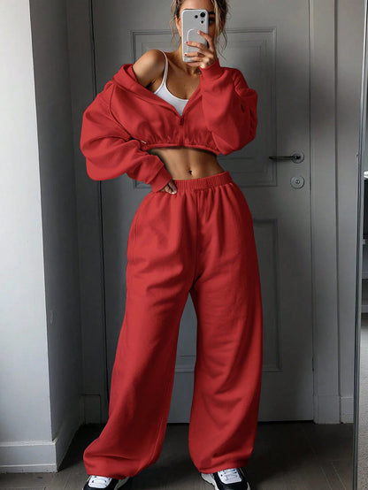 Zip-up Casual Set