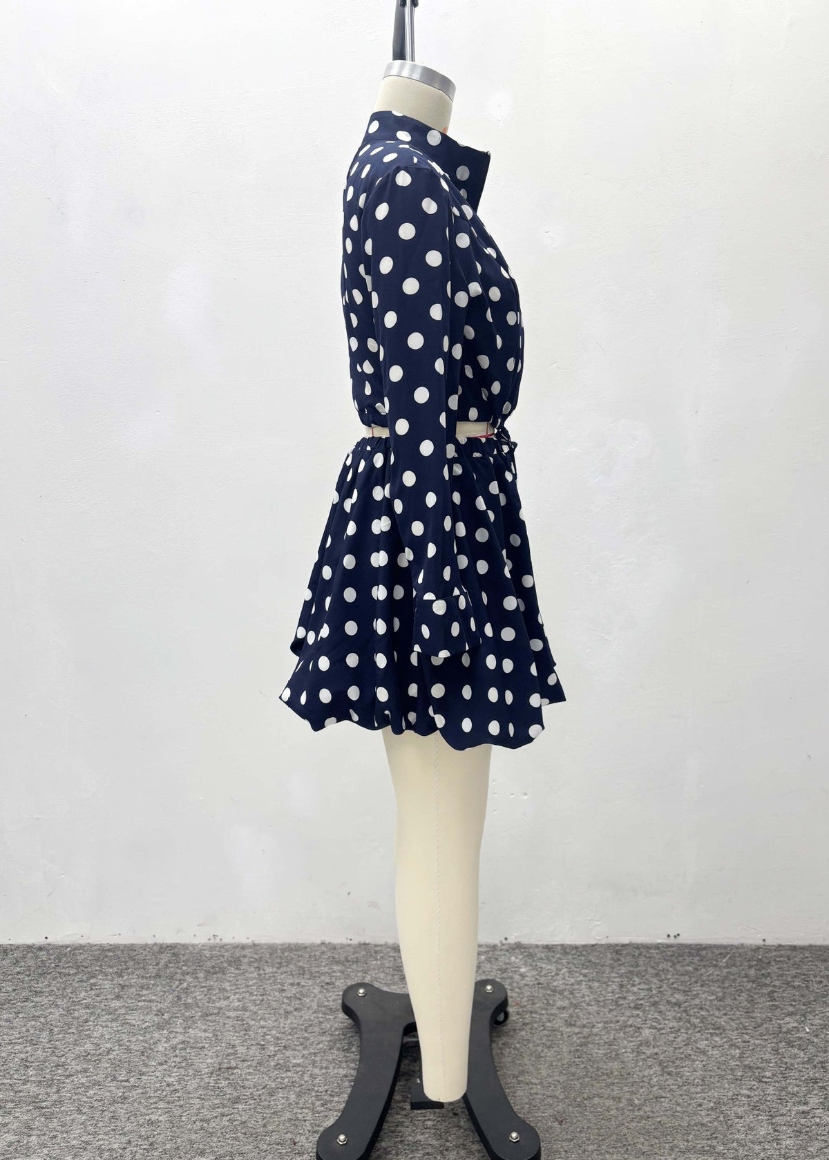 Navy Polka Dot Two-Piece Set