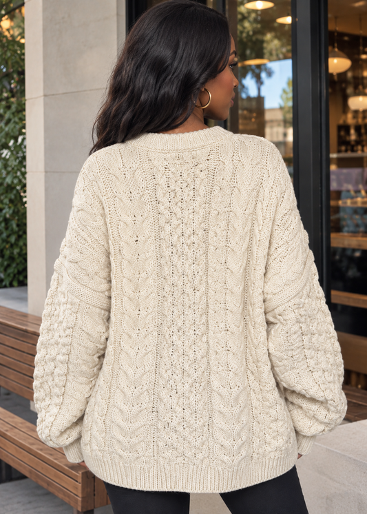 Stylish Loose-fit Knit Sweater