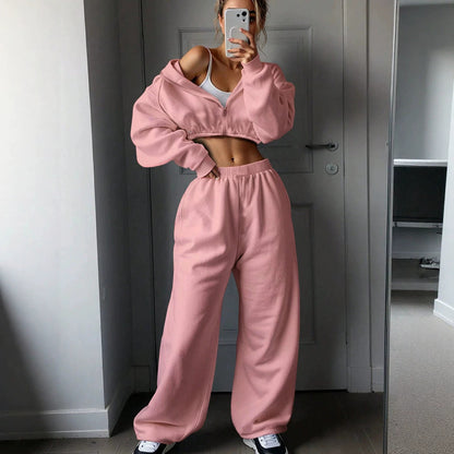 Zip-up Casual Set