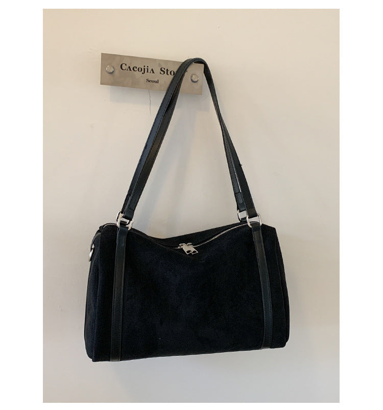 Versatile Suede Large Capacity Shoulder Bag