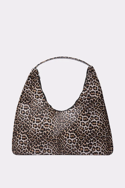 Oversized Leopard Print Hobo Tote Bag