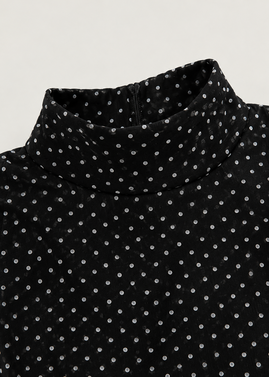 Stylish Polka-Dot Shirt with Bow Detail And Matching Long Skirt Set