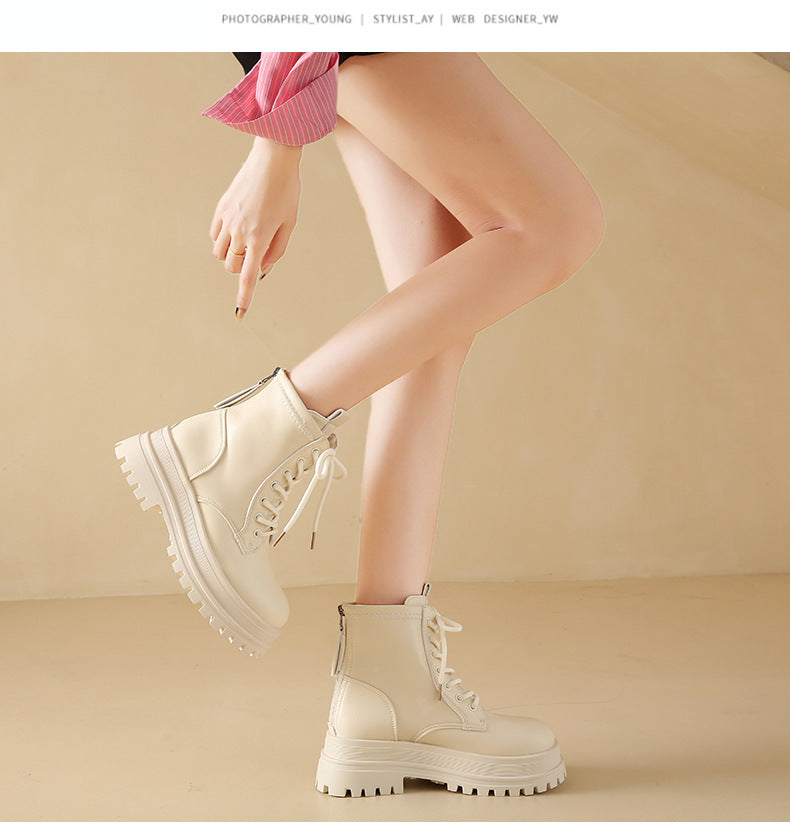 Low-cut Round-toe Ankle Boots