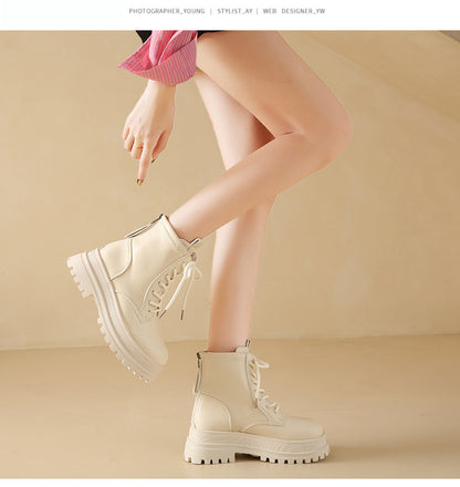 Low-cut Round-toe Ankle Boots