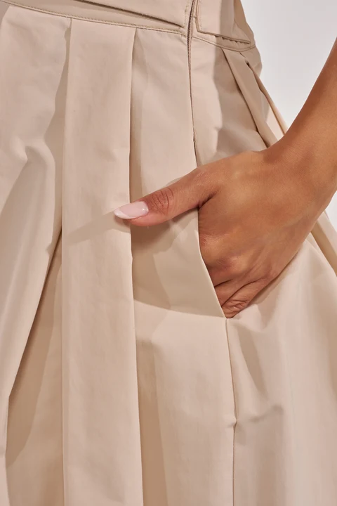 High Waist Pleated Wide Leg Flowy Pants