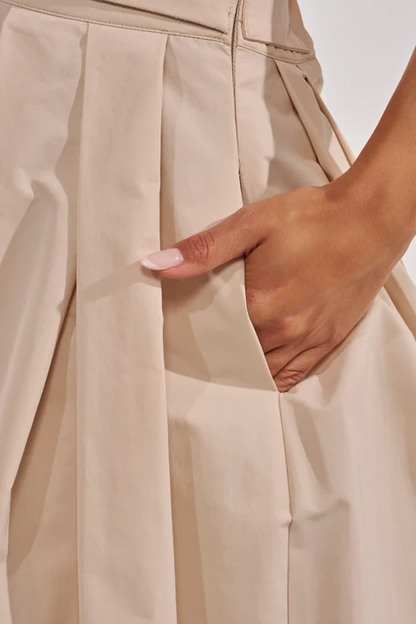 High Waist Pleated Wide Leg Flowy Pants
