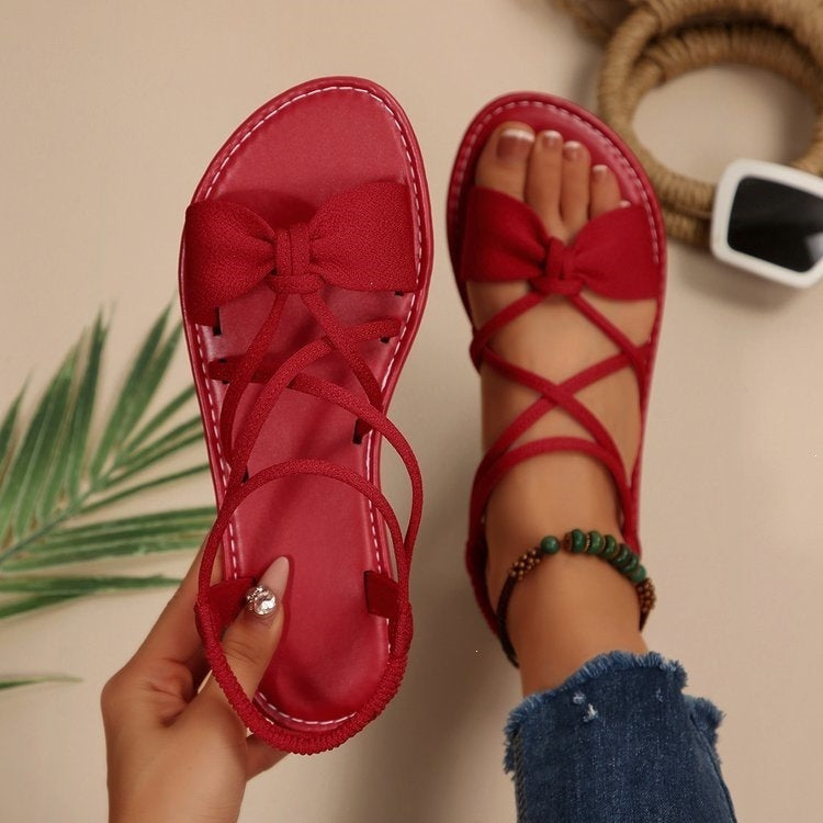 Bow-tie Open-toe Sandals