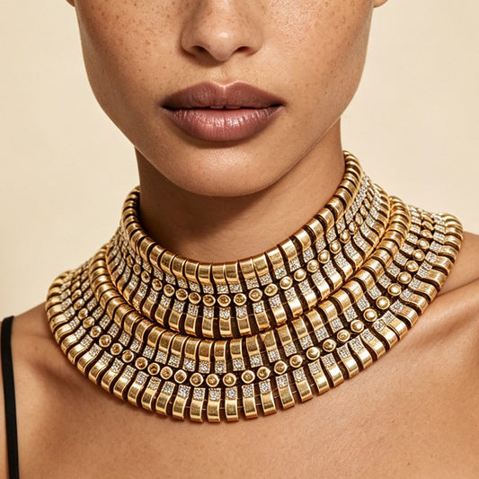 Luxurious Wide-band Necklace
