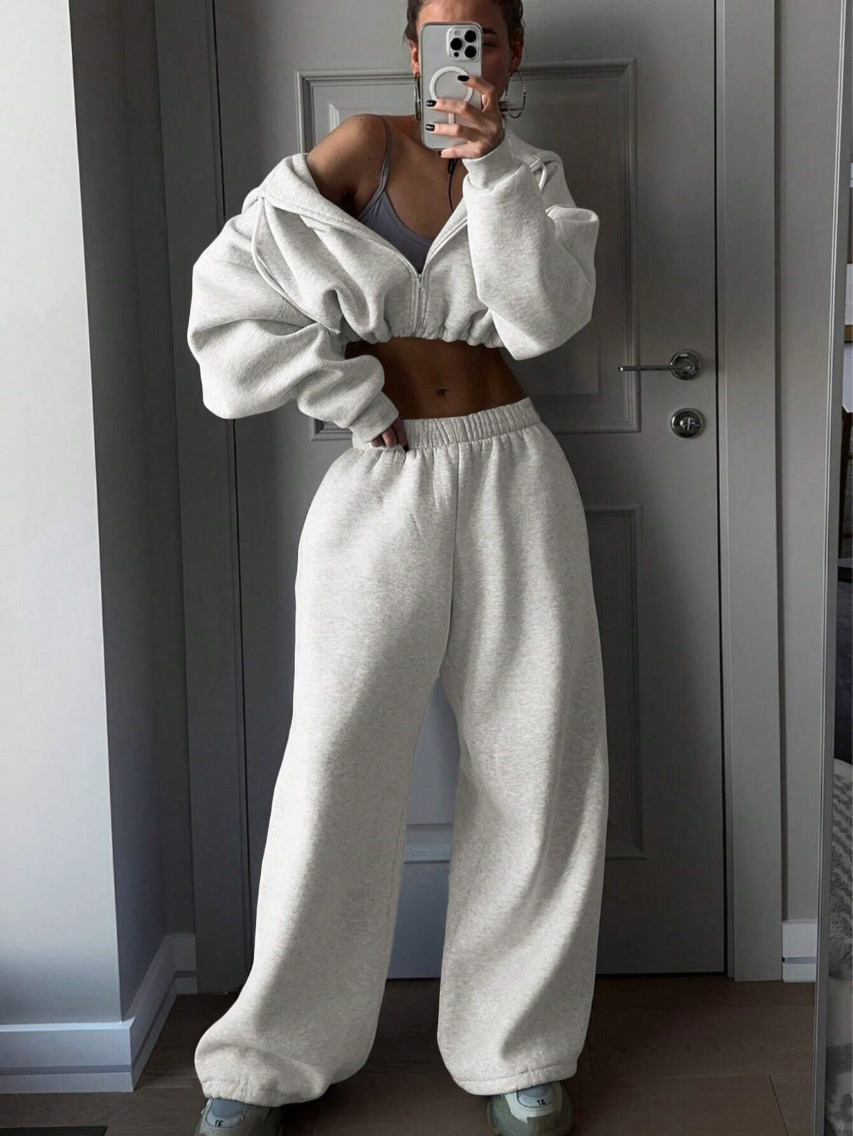 Zip-up Casual Set