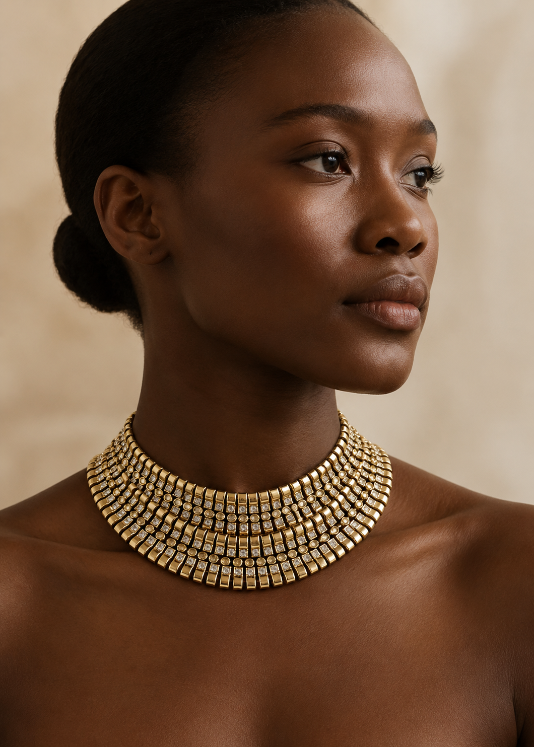Luxurious Wide-band Necklace