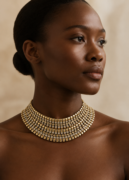 Luxurious Wide-band Necklace