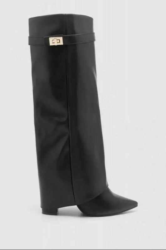 Women's Metal Buckle Boots