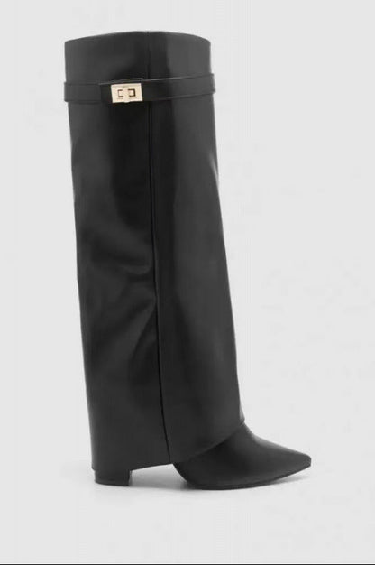 Women's Metal Buckle Boots