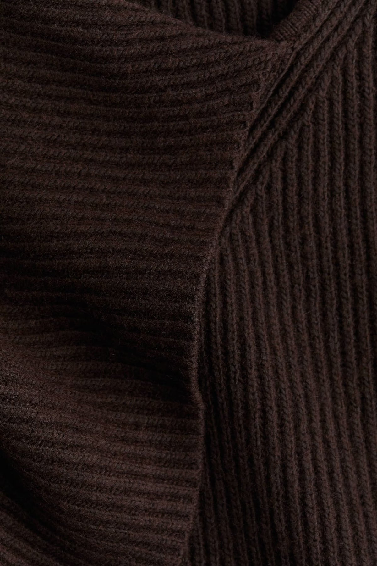 Knotted Cowl Neck Ribbed Knit Sweater