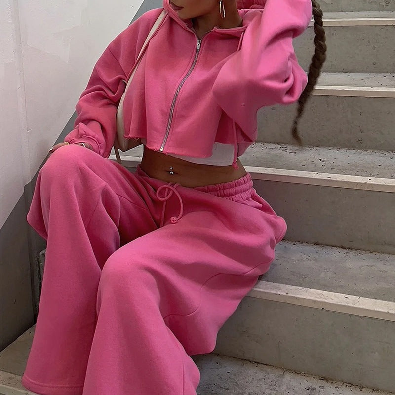 Stylish Long-Sleeve Athleisure Sweatshirt Set
