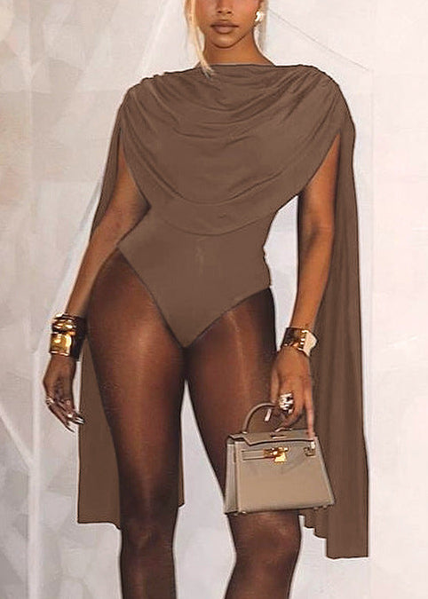 Sexy Bodysuit With A Sway Neck