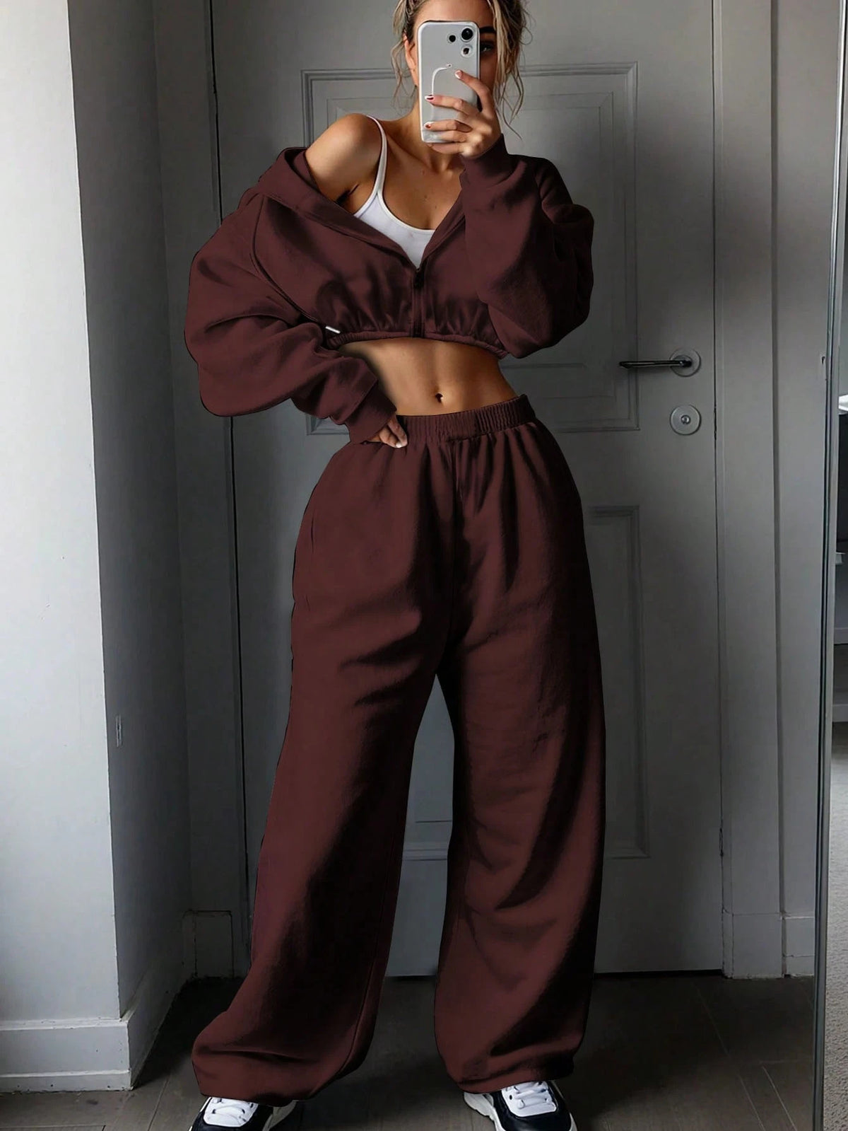 Zip-up Casual Set
