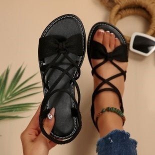 Bow-tie Open-toe Sandals