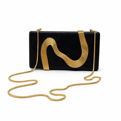 Stylish Metal Chain Evening Bag