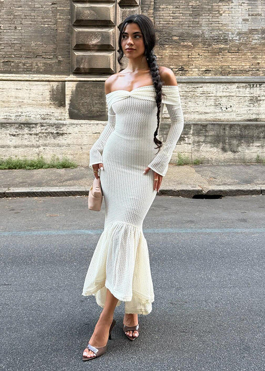 Sexy Open-knit Vacation-style Dress