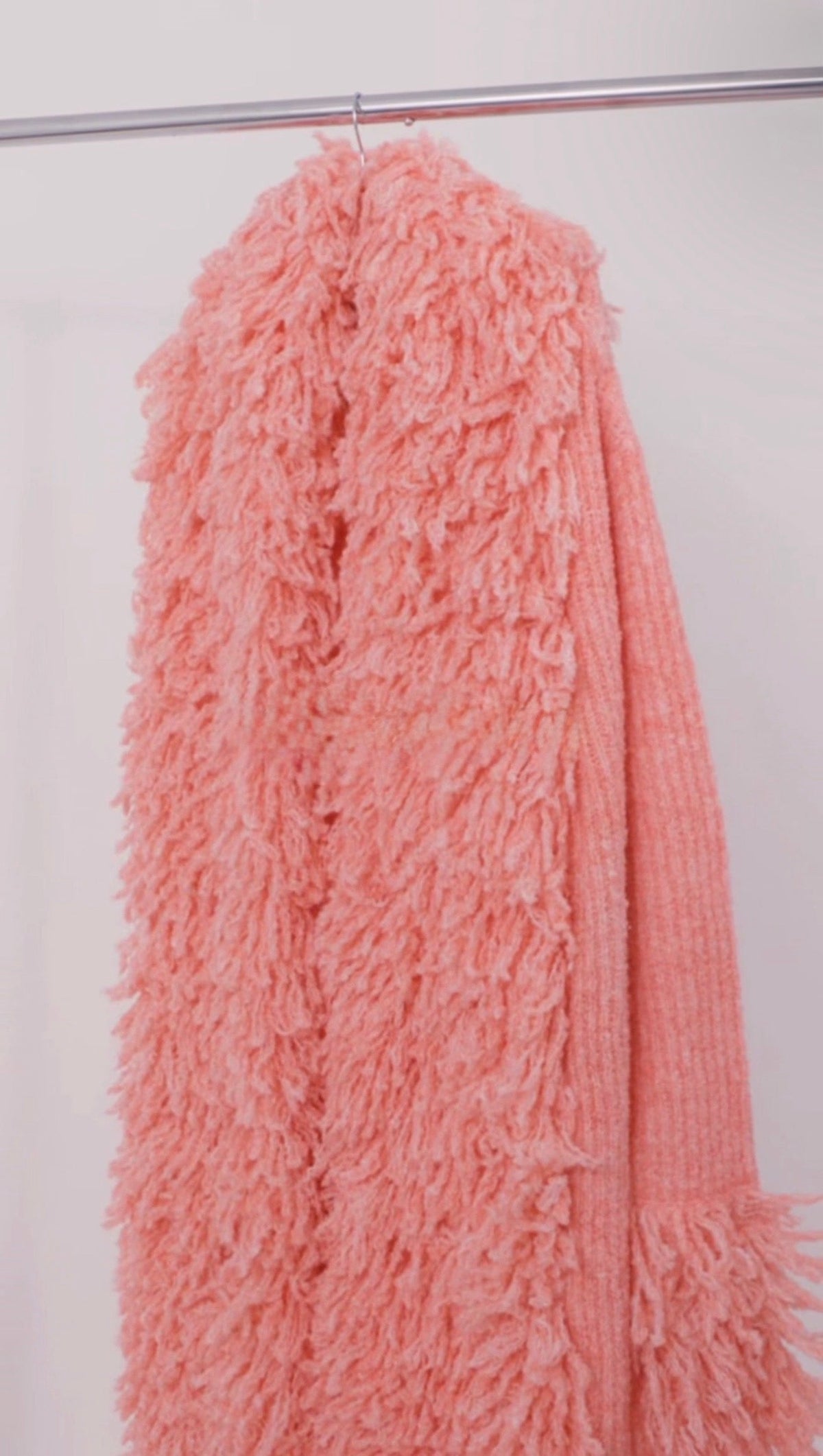 Shaggy Fuzzy Knit Open Front Long Cardigan
