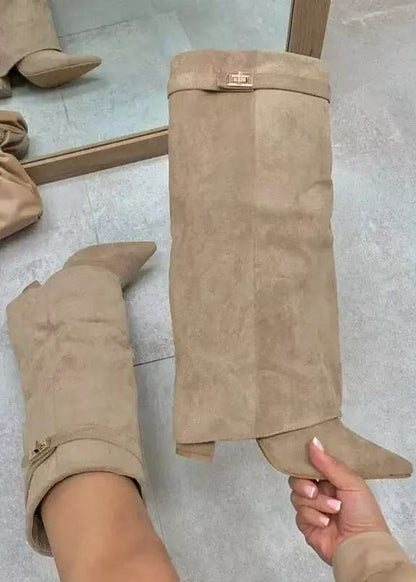Women's Metal Buckle Boots