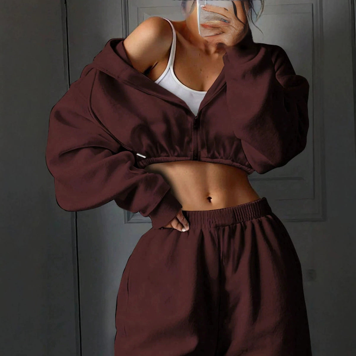Zip-up Casual Set